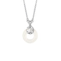 Butterfly Peace Disc Chalcedony Necklace-Lifelong Peace and Joy