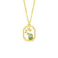 Ginkgo Leaf Nephrite Jade Necklace-Peace and Joy