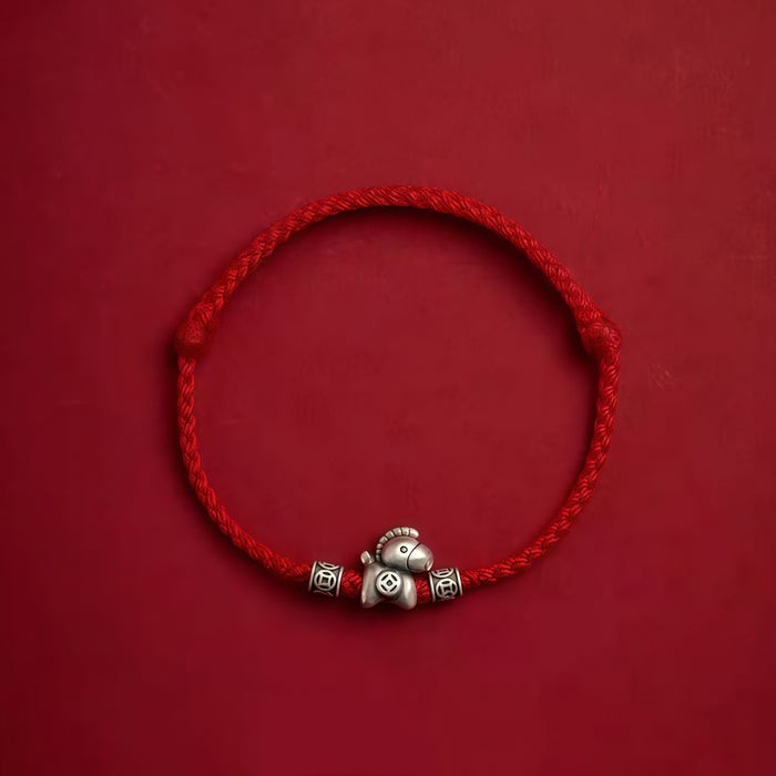 2026 Zodiac Horse Bracelet–Red String “Wealth Arrives Swiftly”