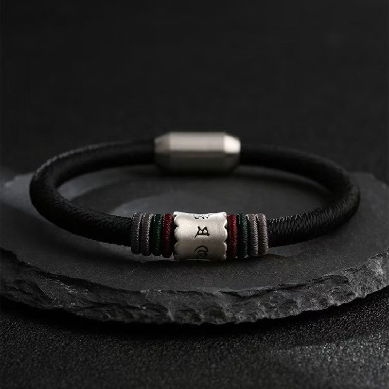 Grounding Six True Words Handmade String Bracelet-Luck and Protection