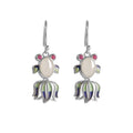 Koi Fish Nephrite Jade or Red Agate Drop Earrings-Wishes for Plenty