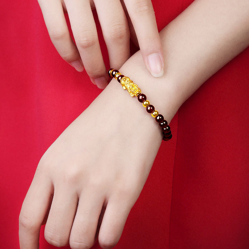 Pixiu Garnet Bracelet-Devoted Vitality