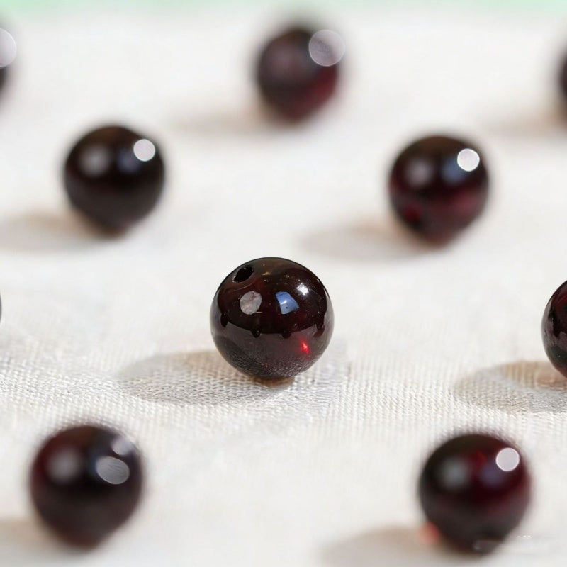 Fortune Blessing Garnet Double Wrap Bracelet-18K Gold-Plated "Hulu" Gourd Charm