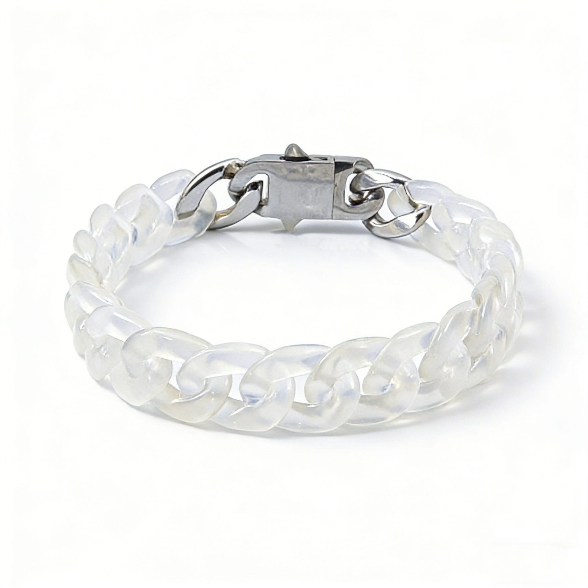 Urban Fusion Cuban Link Jade Bracelet-Detachable Adjustable Link