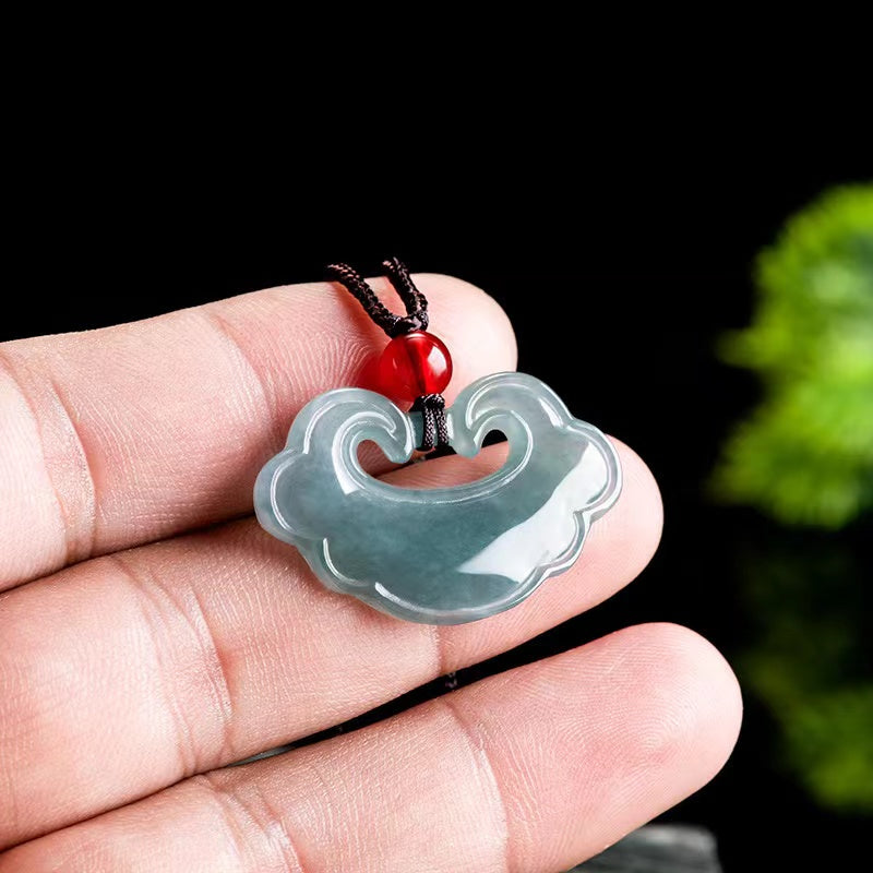 Ruyi Lucky Pendant-Ice Jade