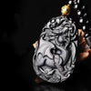 Black Obsidian “Flying Pixiu” Pendant – Hand-Carved Guardian of Wealth & Power