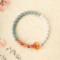 Red Agate Sliding Donut Jade Bracelet-Circles of Calm
