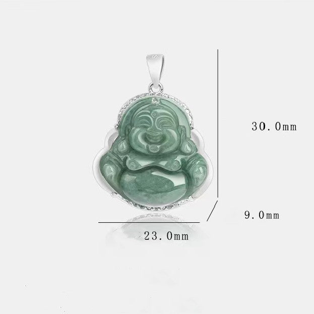 Laughing Buddha Jade Necklace-Wisdom and Enlightenment