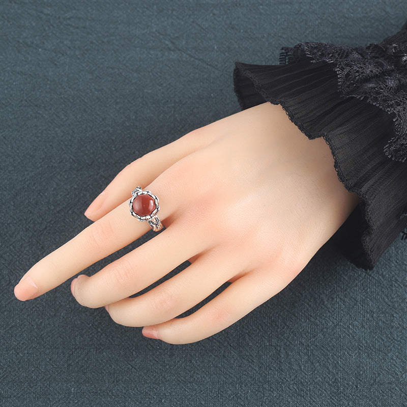 A Lasting Bloom-Lotus S925 Silver Adjustable Ring