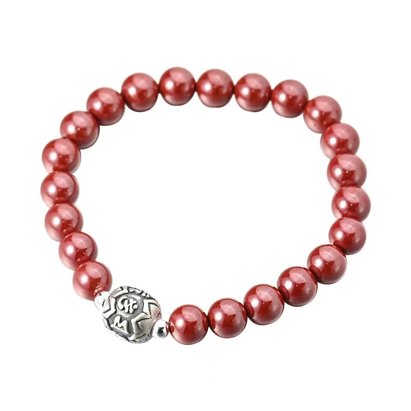 Six True Words Cinnabar Bracelet-Inner Peace