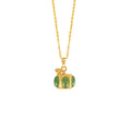 Fu Melon Nephrite Jade Necklace & Earrings-Good Wishes to Share
