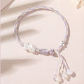 Peace and Joy-Pixiu Fine Silver and White Chalcedony Braided Bracelet
