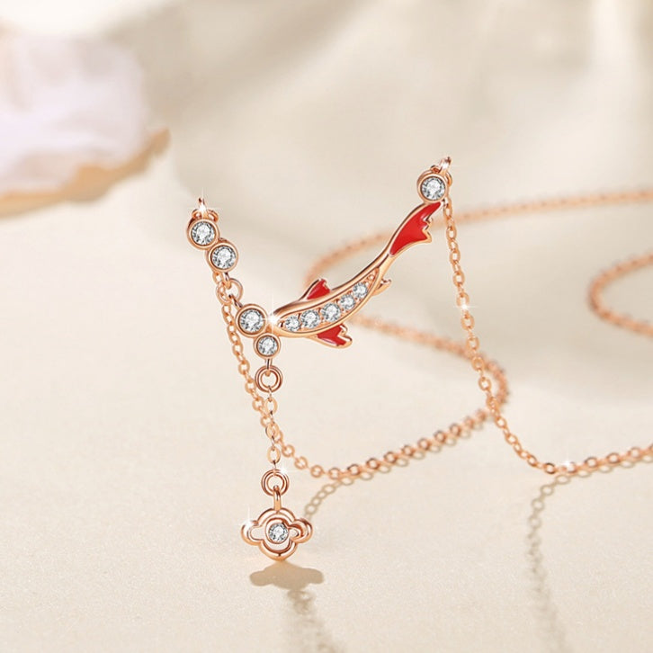 Koi Fish Tassel Necklace-Good Fortune Ahead