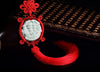 Jade Dragon Boat Car Hanging Ornament – Safe Journey & Success Charm with Red Tassel