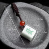 Mahjong Fortune Lucky Phone Charm Key Chain-Grade A Jade
