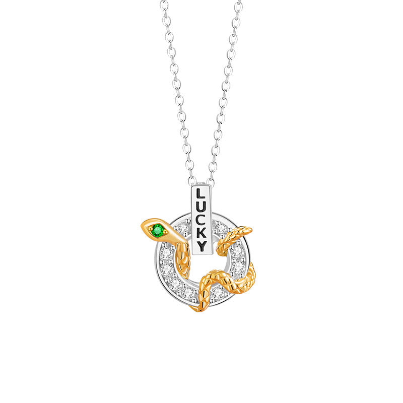 Snake Circle Necklace-Wisdom & Good Fortune