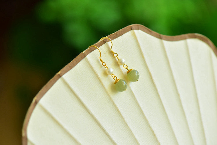 Calm in Motion-Hetian Jade Earrings