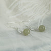 Bamboo Leaf Green Jade Drop Earrings – Gentle Harmony in 925 Sterling Silver