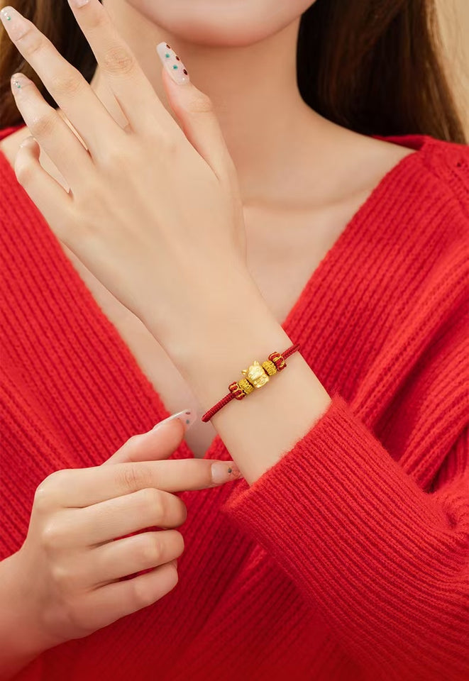 12 Zodiac Fortune Gold Bracelet – “Wealth on Arrival” Lucky Year Series