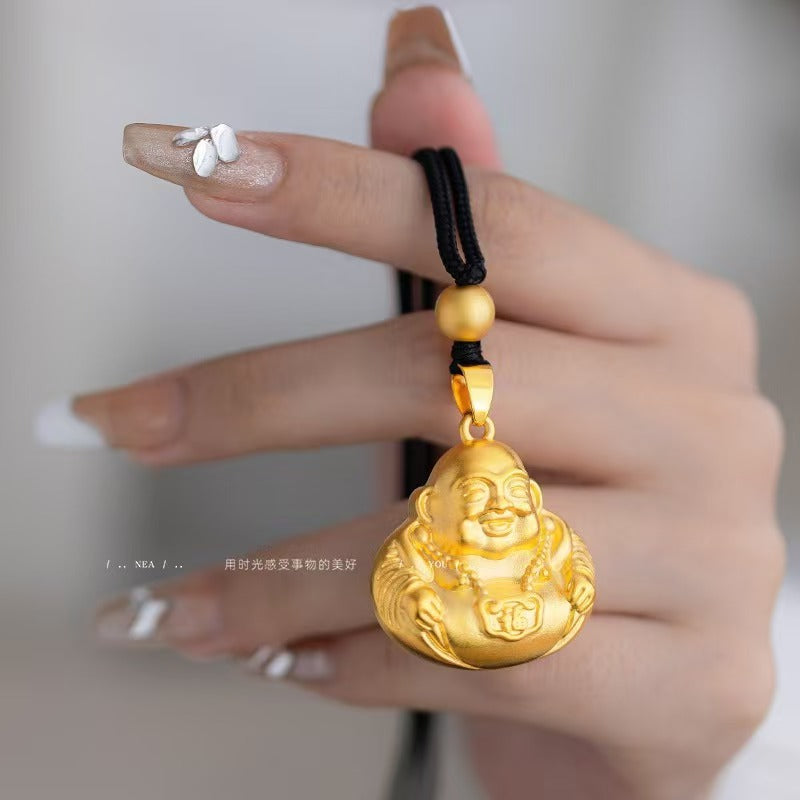 Golden Happy Buddha Pendant-Attract Wealth & Good Luck