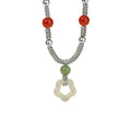 Plum Blossom & Ruyi Lock Nephrite Jade Necklace-Happiness and Prosperity