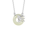 Swallow White Chalcedony Necklace-Follow Your Dreams