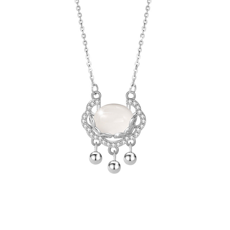 Peace Lock Chalcedony Necklace-Peace & Good Fortune