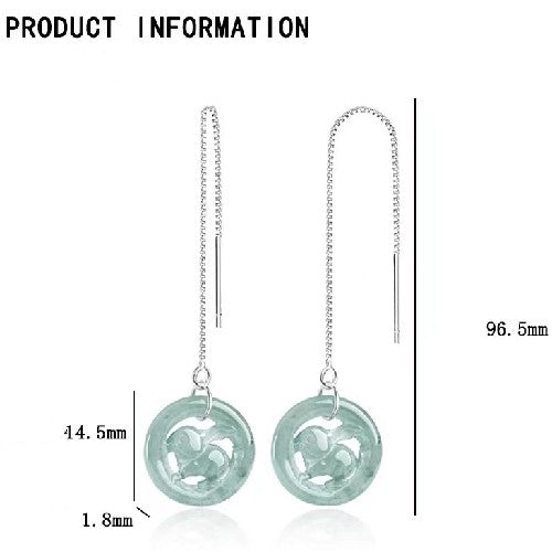 Fengshui Rabbit Jade Earrings-Attract Luck