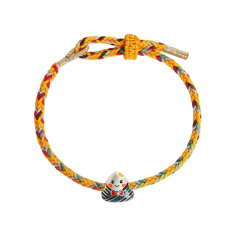 Parent-Child Handmade String Silver Bracelet-Luck and Protection