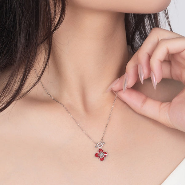 May We Stay Together-Four Leaf Clover Sterling Silver Necklace