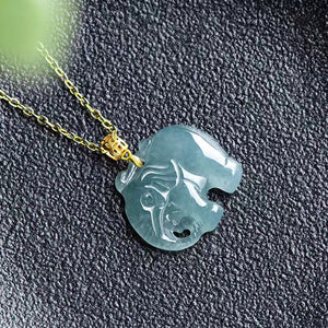 Spirit of Wisdom Elephant Jade Necklace