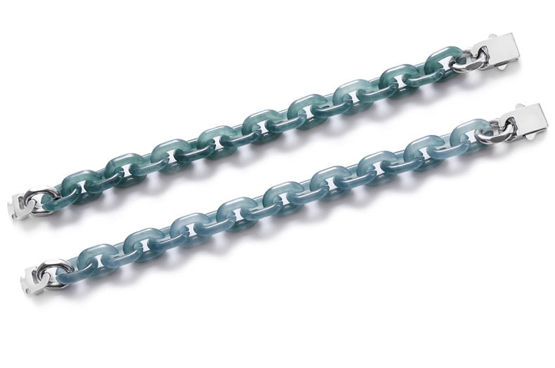 O-Link Natural Jade Cuban Bracelet-Balance, Connection