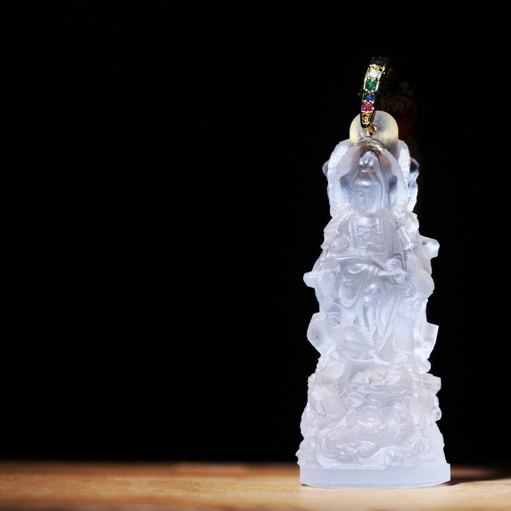 Three-Faced Guanyin Liuli Pendant-Comprehensive Protection