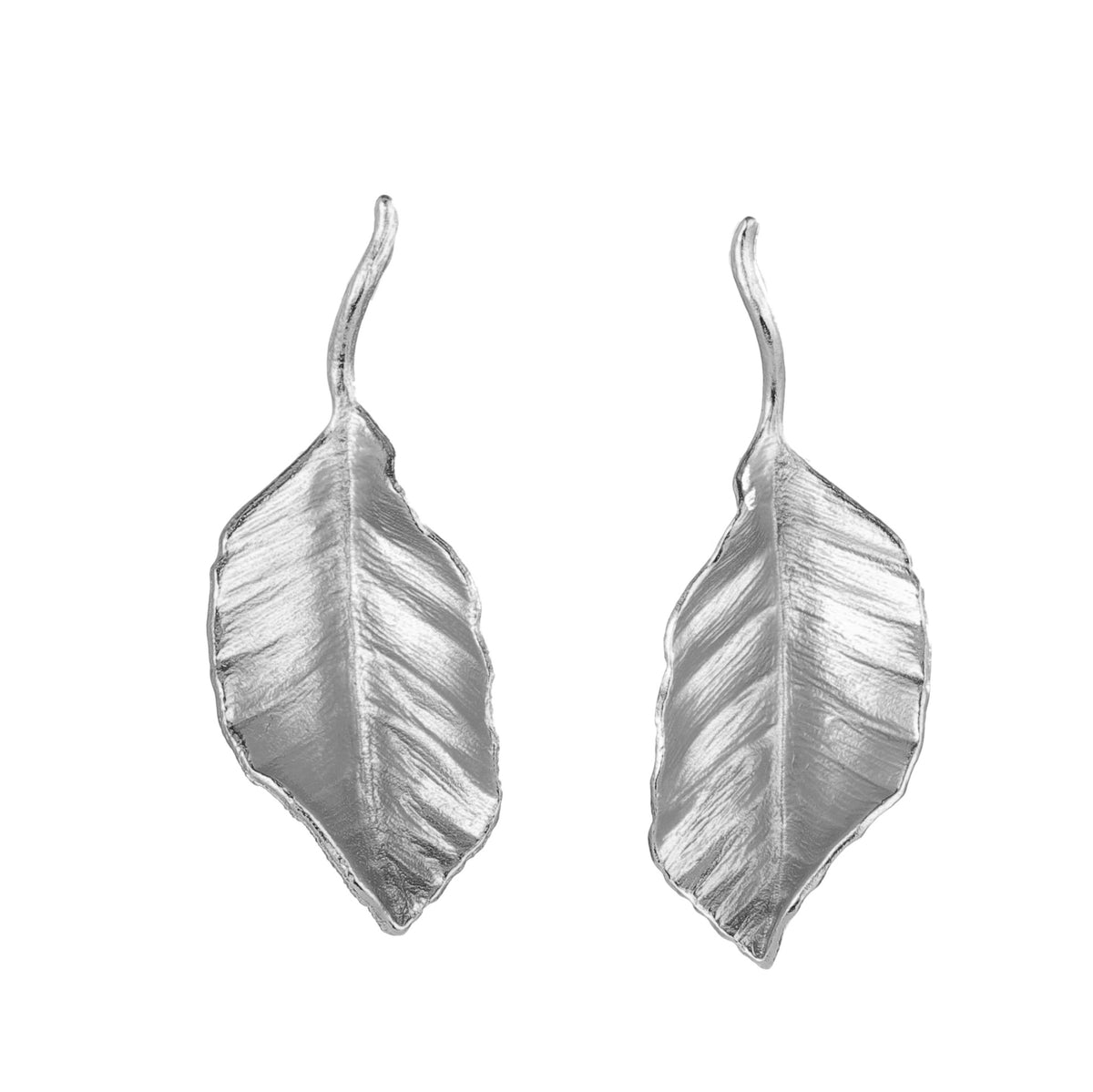 A Softer Pace-Textured Leaf Earrings & Necklace