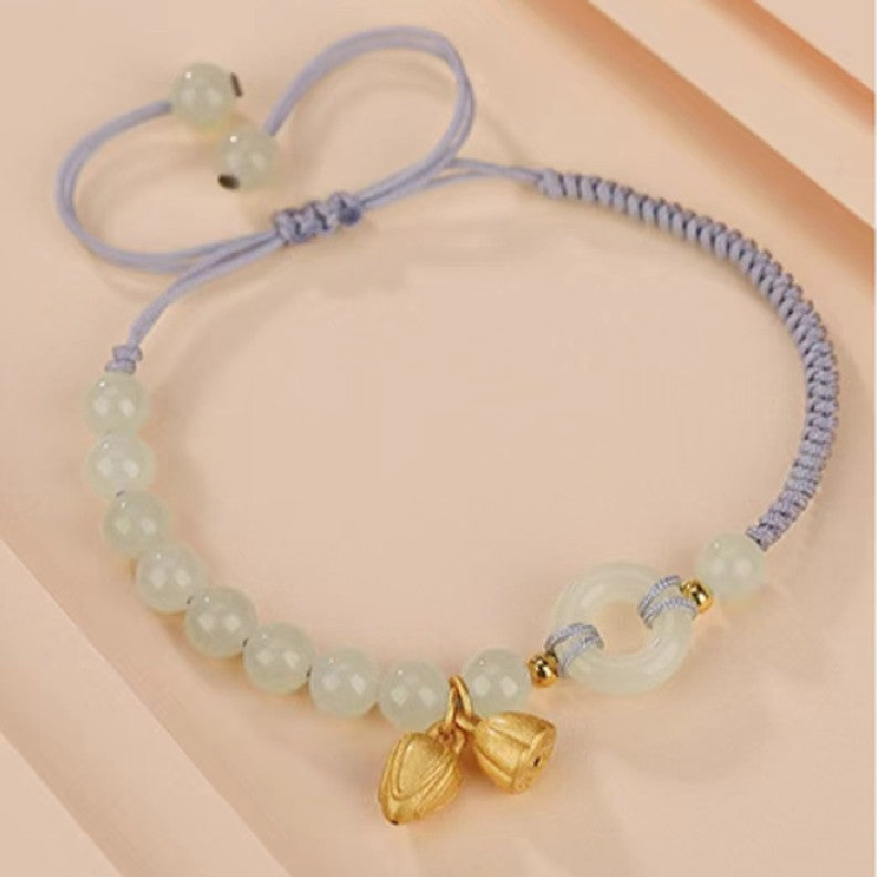 Lotus Flower Peace Knot Jade Bracelet-Inner Peace
