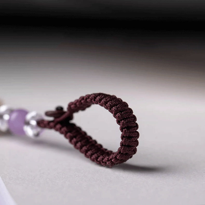 Protective Blessing Amethyst Pixiu Keychain & Phone Charm