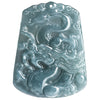 Natural Blue-Green Jade Dragon Pendant–“Prosperity & Peace” Hand-Carved Business Amulet