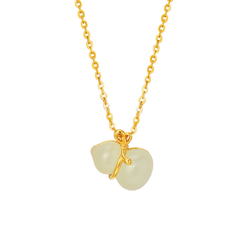 Gourd Nephrite Jade Necklace-Blessings and Prosperity