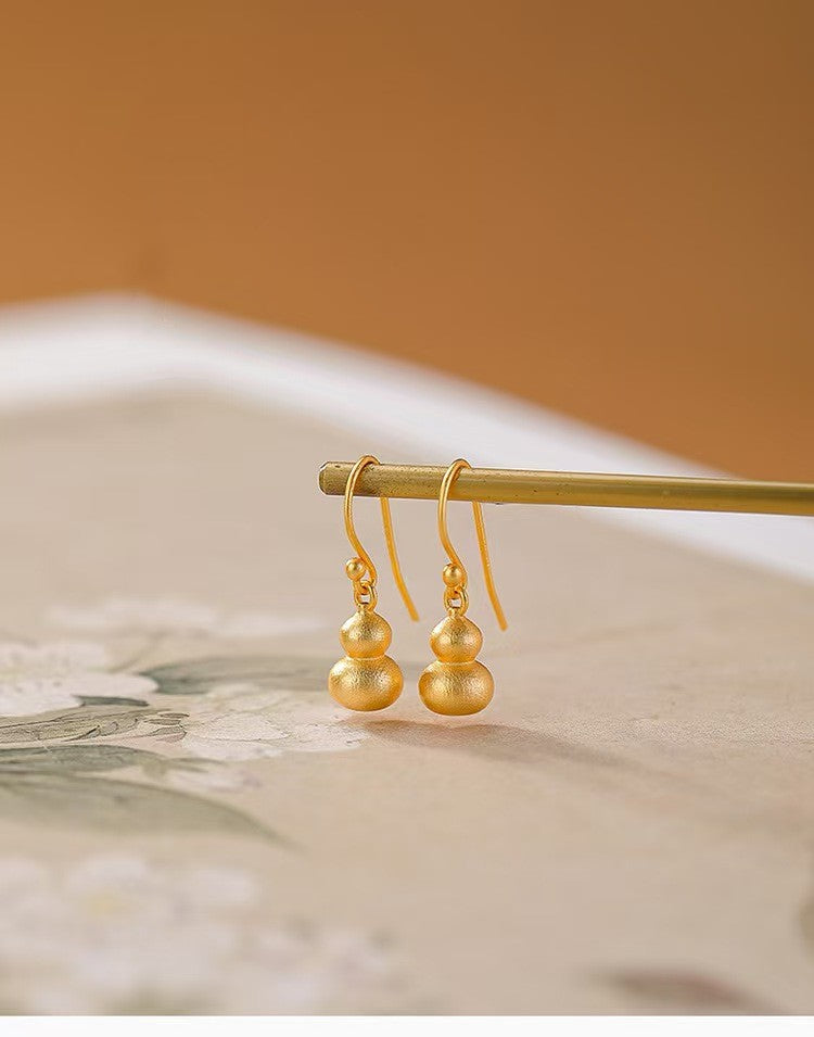 Lucky Calabash Earrings-Wealth and Prosperity