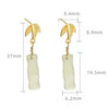 Ice Jade Bamboo Earrings-Prosperity Luck