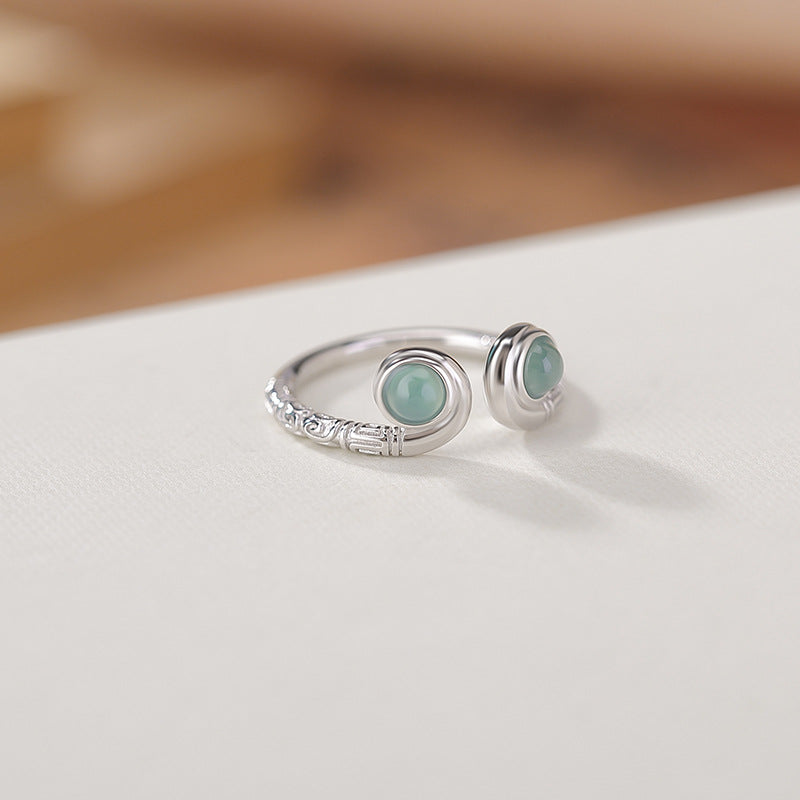 Naturroter Achat 925er Silber Feng Shui Glücksring