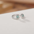 Naturroter Achat 925er Silber Feng Shui Glücksring