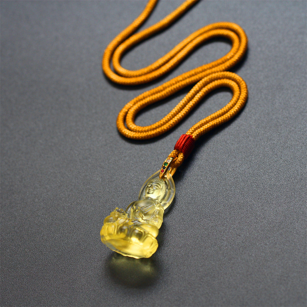 Radiant Liuli Shakyamuni Buddha Pendant – Peace, Blessings & Inner Illumination