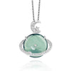 Peace Buckle Ice Jade Pendant Necklace