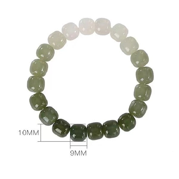 Barrel Beads Jadeite Bracelet-Inner Peace