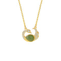 Swan Nephrite Jade Necklace-Peace & Joy