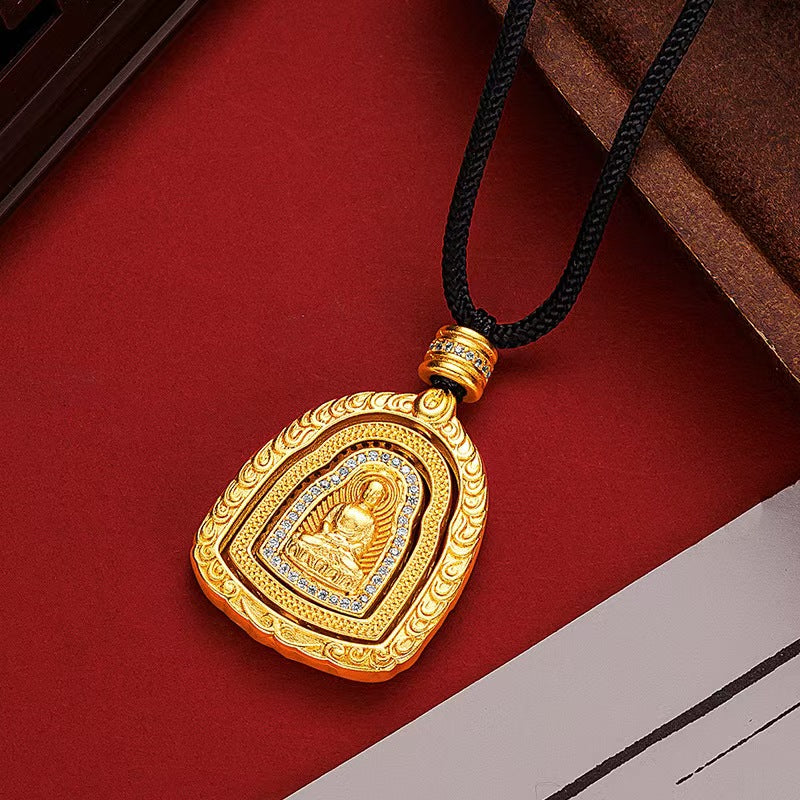 Gold Tathagata Buddha Pendant-Protection&Healing