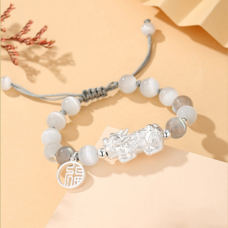 Good Fortune Pixiu Cord Couple Bracelet-Welcoming Abundance