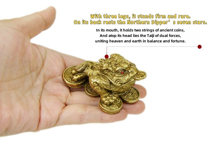 Seven-Star Money Toad – Solid Brass Fortune Figurine for Wealth & Prosperity