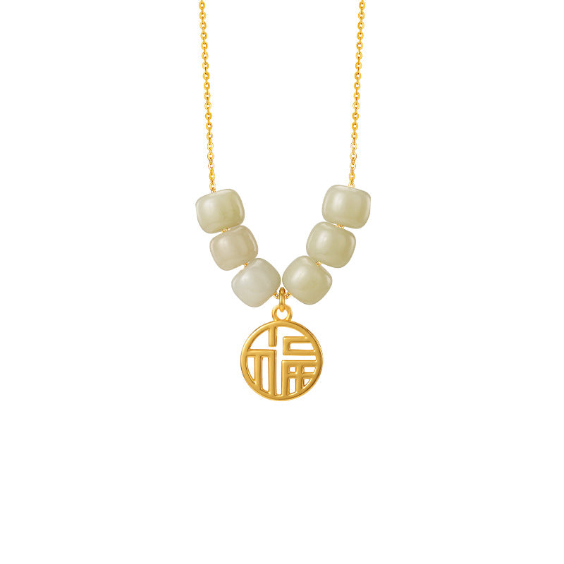 Fu Nephrite Jade Necklace-Blessings We Share